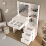 Hanah Home Monroe - MO2-W Mesa de Maquillaje Blanca